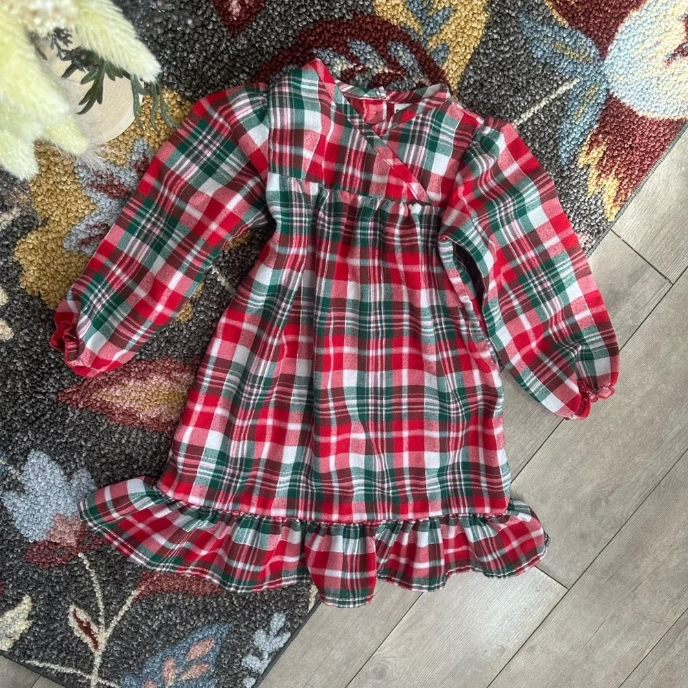 Y2K OshKosh B'gosh Plaid Nightgown Little Girl Size 4